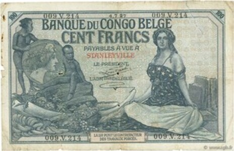 Banque du Congo Belge — 100 francs