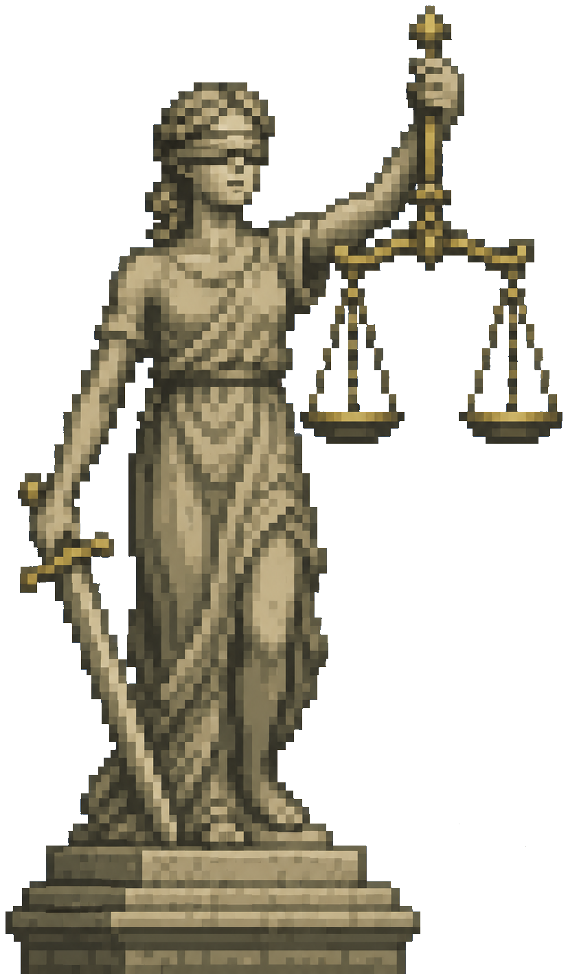 Justitia, pixel art